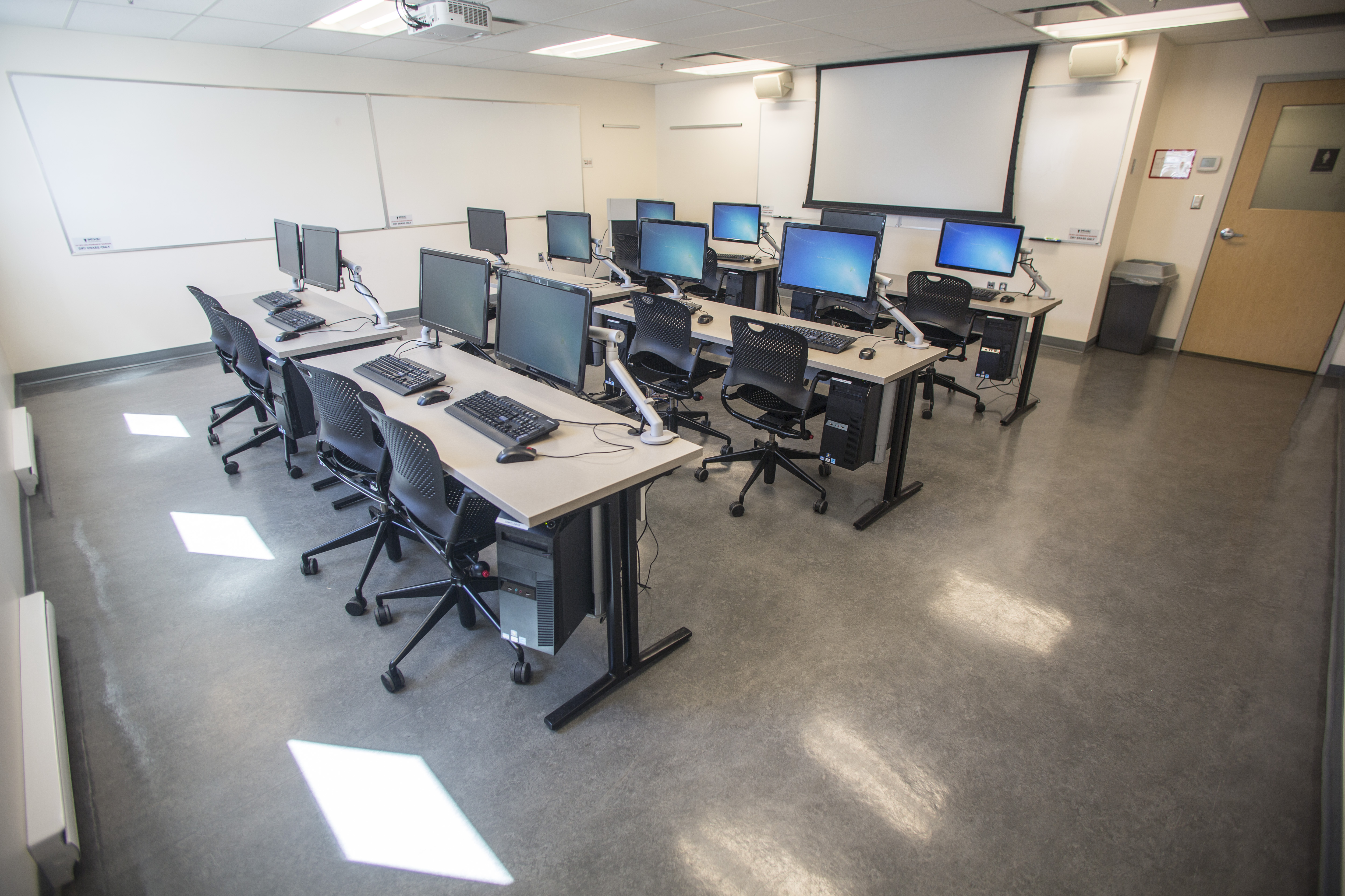 Computer room where keyboard assessments take place
